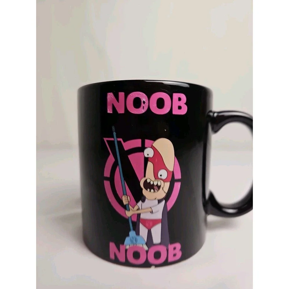 Rick and Morty Noob Noob 13 oz Coffee Mug Adult Swim 2018 Black
